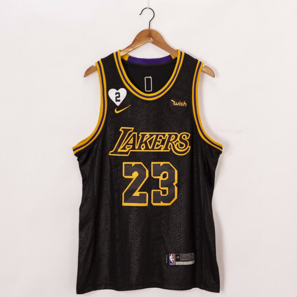La Lakers Lebron James #23 Black Jersey